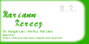 mariann kerecz business card