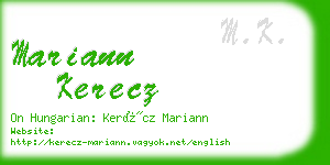 mariann kerecz business card